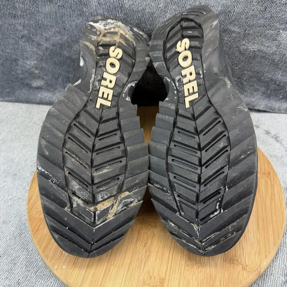 Sorel Boots Mens Size 11.5 Black Nubuck Waterproof Insulated Snow NM5171-010